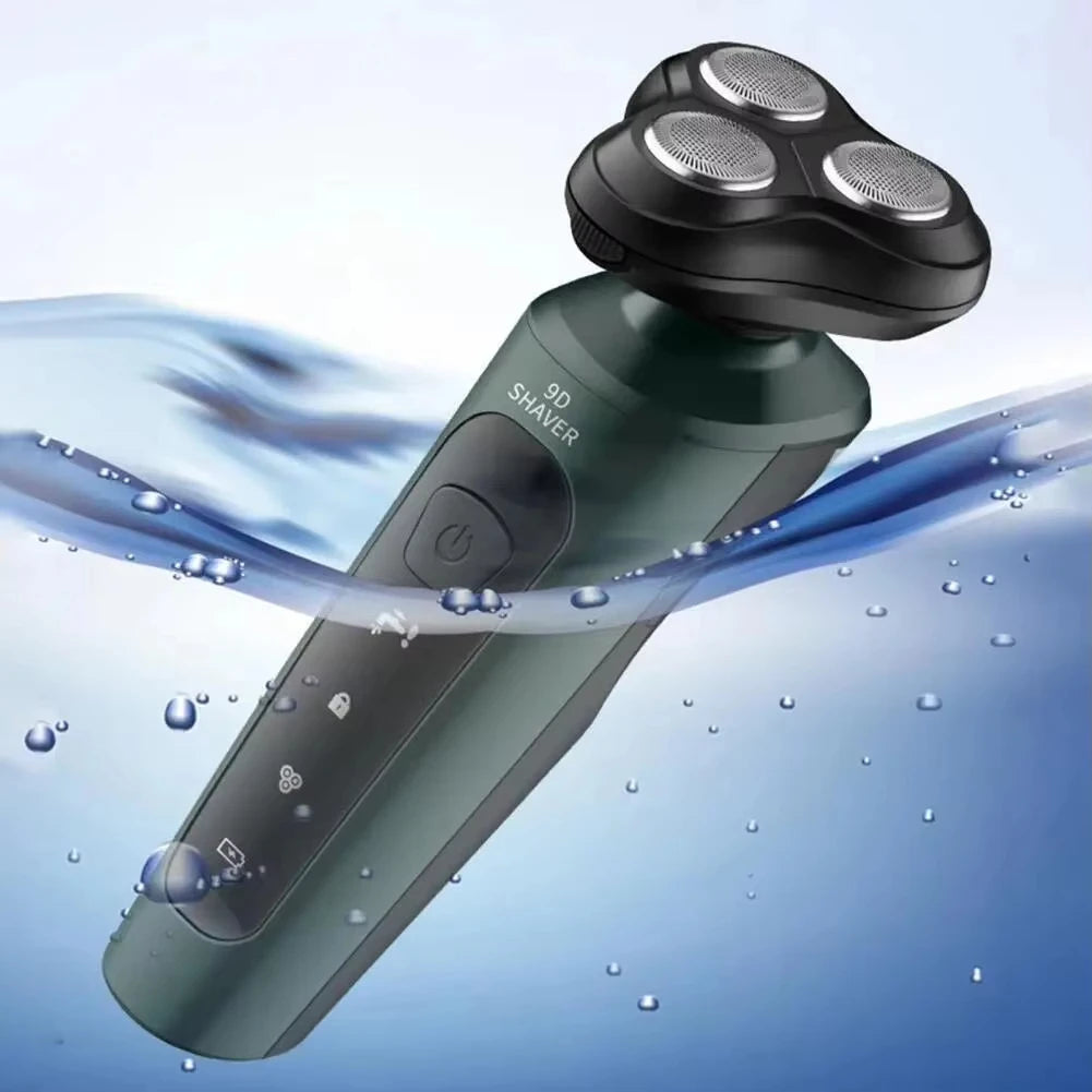 Waterproof Electric Shaver for Men | Wet & Dry, Rechargeable Rotary Razor