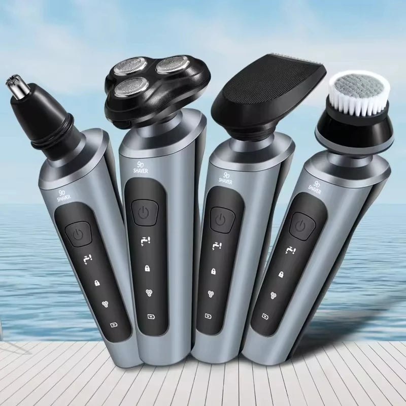 Waterproof Electric Shaver for Men | Wet & Dry, Rechargeable Rotary Razor