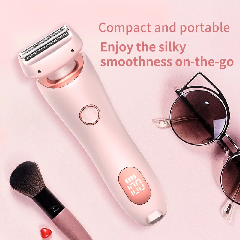 2-in-1 Waterproof Electric Epilator & Shaver | Rechargeable Hair Remover for Face & Body